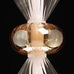 Подвесной светильник с вертикальной композицией из прозрачных и янтарных стеклянных шаров и ромбов Gabriel Scott Luna варинант исполнения - 17 | Loft Concept в Рязани