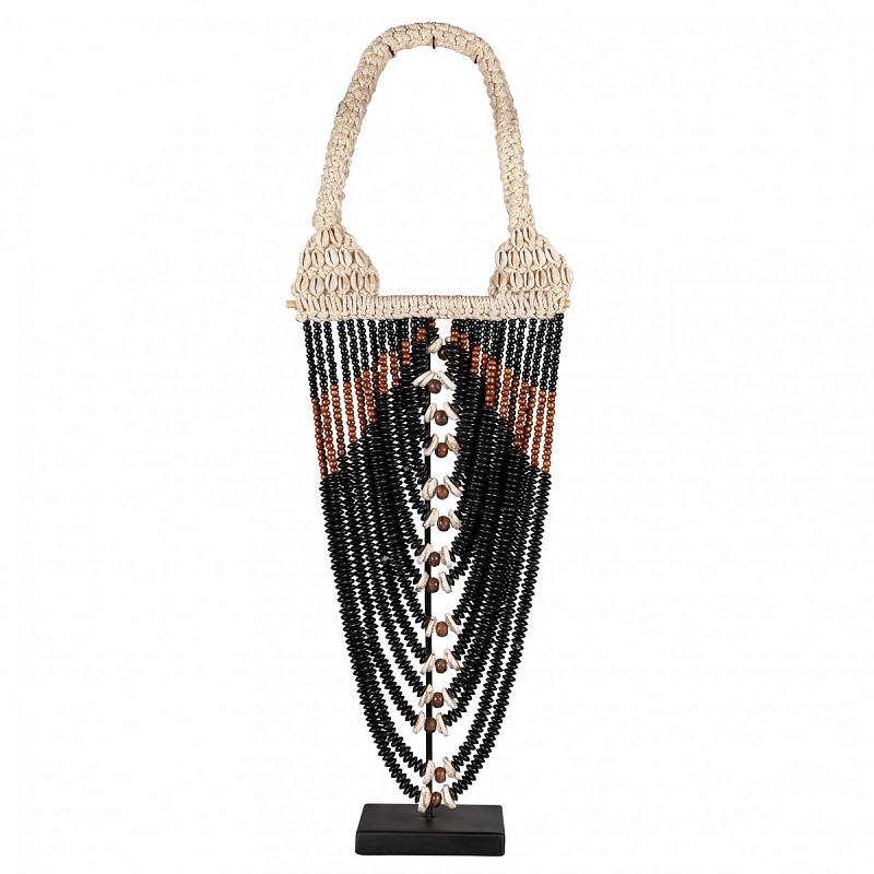 Африканское Ожерелье на подставке NECKLACE MUSTARD Черный Африканское Ожерелье на подставке NECKLACE MUSTARD Черный в Рязани | Loft Concept