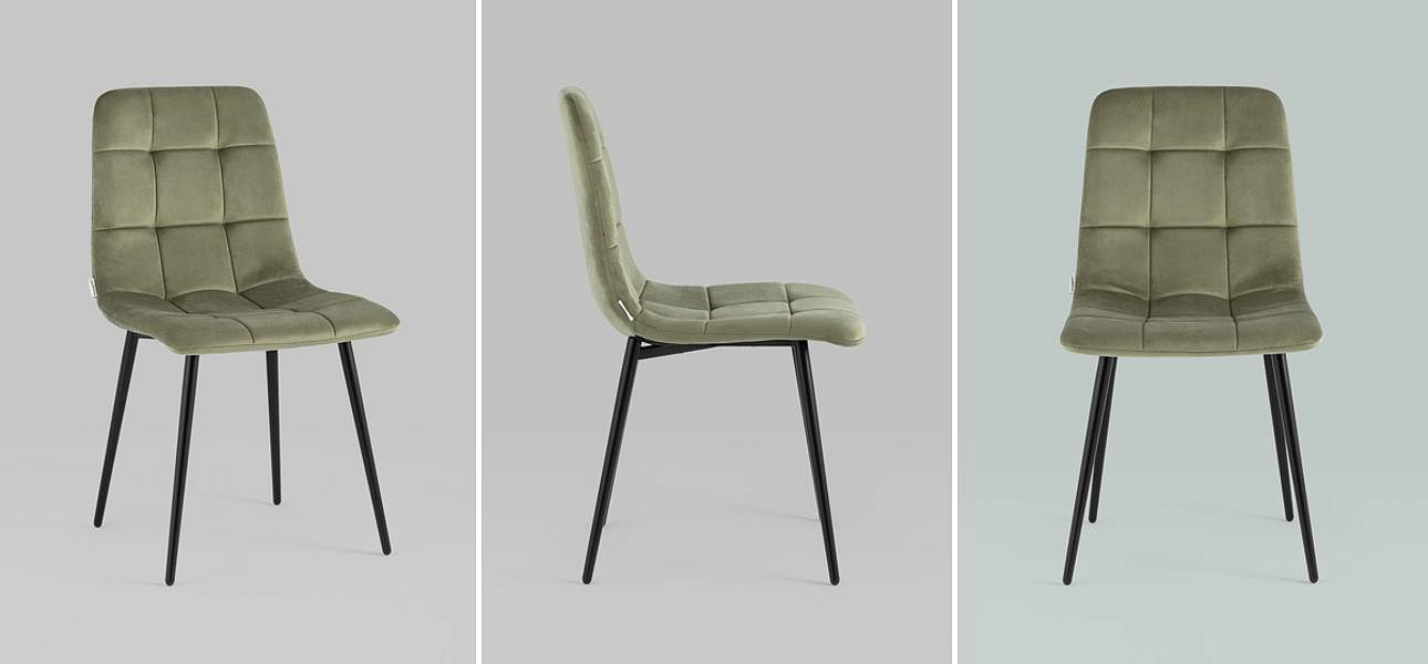 Стул NANCY Chair Пыльно-Оливковый Велюр Стул NANCY Chair Пыльно-Оливковый Велюр - Loft-Concept в Рязани