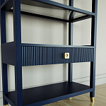 Стеллаж Elsa Dreams Blue со стеклянными полками и ящиком варинант исполнения - 5 | Loft Concept в Рязани