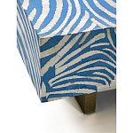 Кофейный стол Kenya Coffee Table Bone Inlay ZEBRA blue варинант исполнения - 3 | Loft Concept в Рязани