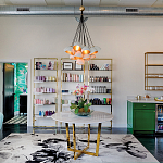 Люстра с 15-ю белыми  плафонами с золотой внутренней поверхностью Hinkley варинант исполнения - 4 | Loft Concept в Рязани