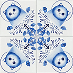 Плитка с узором Котики варинант исполнения - 1 | Loft Concept в Рязани