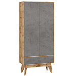 Шкаф с фасадом цвета серый бетон Grace of Furniture варинант исполнения - 1 | Loft Concept в Рязани