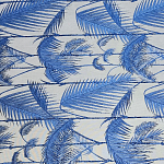 Мебельная ткань Вышивка синий принт 280 см T2-136 варинант исполнения - 1 | Loft Concept в Рязани