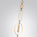 Подвесной светильник с плоским прозрачным плафоном и декоративной вставкой из текстурного камня Tectona  варинант исполнения - 7 | Loft Concept в Рязани