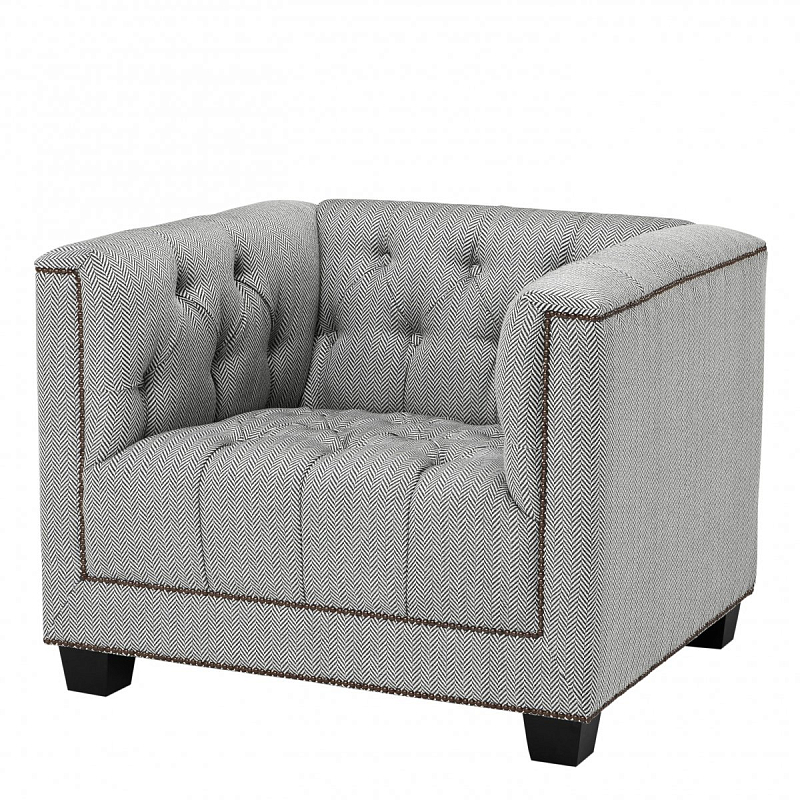 Кресло Eichholtz Chair Paolo Grey Серый Черный Кресло Eichholtz Chair Paolo Grey Серый Черный в Рязани | Loft Concept