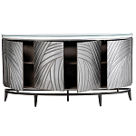 Комод фактурный серебристый с дверцами Silver Chest of Drawers варинант исполнения - 2 | Loft Concept в Рязани