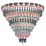 Люстра круглая с декором из разноцветных элементов в виде листьев Changing Seasons варинант исполнения - 2 | Loft Concept в Рязани