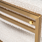 Стул букле бежевый с каркасом цвета матовое золото Tactility варинант исполнения - 3 | Loft Concept в Рязани