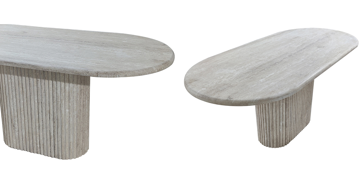 Консоль Annabel Grey Travertine Console Консоль Annabel Grey Travertine Console - Loft-Concept в Рязани