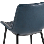 Стул с обивкой из экокожи темно-синего цвета RHOMBUSES UPHOLSTERY варинант исполнения - 7 | Loft Concept в Рязани