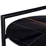 Стол журнальный круглый черный с полкой Inherence варинант исполнения - 2 | Loft Concept в Рязани