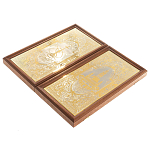 Нарды настольные из натурального камня лазурит и долерит Backgammon from Stone варинант исполнения - 7 | Loft Concept в Рязани