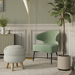 Современное мягкое кресло на металлических ножках Rakush Pistachio варинант исполнения - 8 | Loft Concept в Рязани