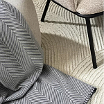 Плед из шерсти мериноса серого цвета 130×180 см Gray Waves варинант исполнения - 5 | Loft Concept в Рязани