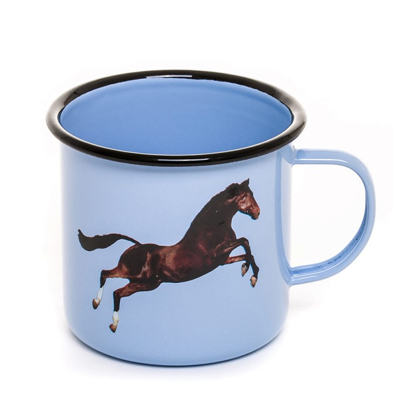 Кружка Seletti Horse Голубой Коричневый Кружка Seletti Horse Голубой Коричневый в Рязани | Loft Concept
