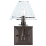 Бра с прозрачным стеклянным абажуром в форме конуса Bartolomeo Bronze варинант исполнения - 2 | Loft Concept в Рязани