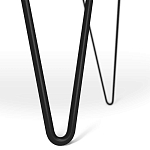 Стол журнальный с круглой столешницей из стекла на 3-х черных ножках Beige Marble варинант исполнения - 6 | Loft Concept в Рязани