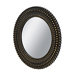 Зеркало круглое с текстурированным дизайном рамы Helios варинант исполнения - 2 | Loft Concept в Рязани