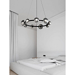 Люстра подвесная светодиодная в форме кольца Gray Ring Chandelier варинант исполнения - 1 | Loft Concept в Рязани