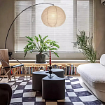 Дизайнерский журнальный стол чёрный изогнутой формы Alefy варинант исполнения - 2 | Loft Concept в Рязани