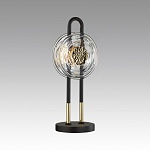 Настольная лампа с черным основанием и золотистым декором Bruno варинант исполнения - 3 | Loft Concept в Рязани