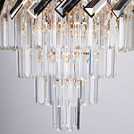 Люстра многоярусная с переплетенными металлическими элементами черного и золотого цвета и прозрачными хрустальными подвесками Empire Chandelier Crystal варинант исполнения - 8 | Loft Concept в Рязани