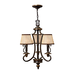 Люстра бронзового цвета с бежевыми абажурами из органзы в классическом стиле Hinkley варинант исполнения - 14 | Loft Concept в Рязани