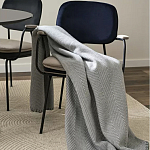 Плед из шерсти мериноса серого цвета 130×180 см Gray Waves варинант исполнения - 4 | Loft Concept в Рязани