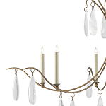 Люстра с прозрачными каплевидными подвесками Elegant Thin Chandelier варинант исполнения - 1 | Loft Concept в Рязани