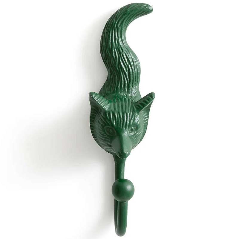 Настенный крючок лиса Fox Wall Hook Green Зеленый Настенный крючок лиса Fox Wall Hook Green Зеленый в Рязани | Loft Concept