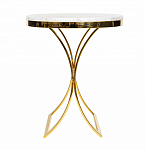 Кофейный столик на подстолье золотого цвета Noelle варинант исполнения - 2 | Loft Concept в Рязани