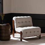 Кресло с деревянным каркасом и обивкой из ткани букле Medieval Furniture варинант исполнения - 2 | Loft Concept в Рязани