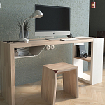 Письменный стол прямоугольный с полочкой под столешницей EcoComb варинант исполнения - 2 | Loft Concept в Рязани