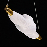 Люстра горизонтальная с волнистым белым плафоном Golden Swirl варинант исполнения - 8 | Loft Concept в Рязани