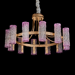 Люстра круглая с текстурными цилиндрическими плафонами Glimpse варинант исполнения - 2 | Loft Concept в Рязани