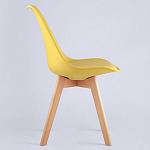 Стул с основой из пластика и мягким сиденьем Arvika Yellow варинант исполнения - 3 | Loft Concept в Рязани