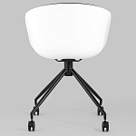 Офисное кресло из пластика с мягким сиденьем Eggshell Black варинант исполнения - 5 | Loft Concept в Рязани