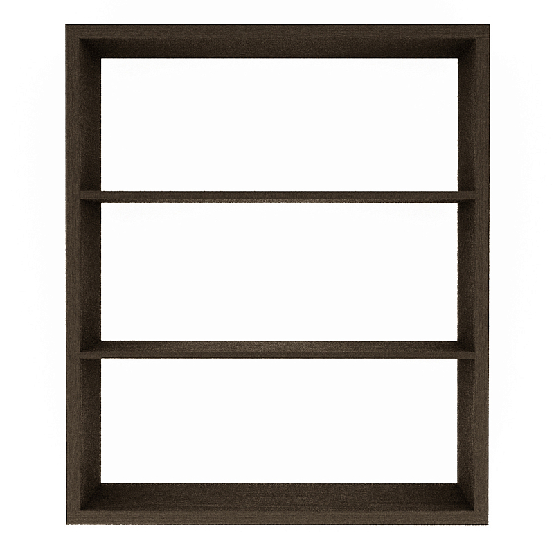 Полка-модуль для книг Primo длина 110 Темный дуб Древесина Черный в Рязани | Loft Concept 