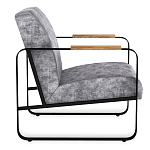 Кресло серый велюр с жесткими подлокотниками на полозьях Ashton варинант исполнения - 2 | Loft Concept в Рязани