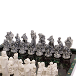 Шахматы Русские сказки с доской из натурального камня Змеевик Decorative Thematic Chess варинант исполнения - 2 | Loft Concept в Рязани