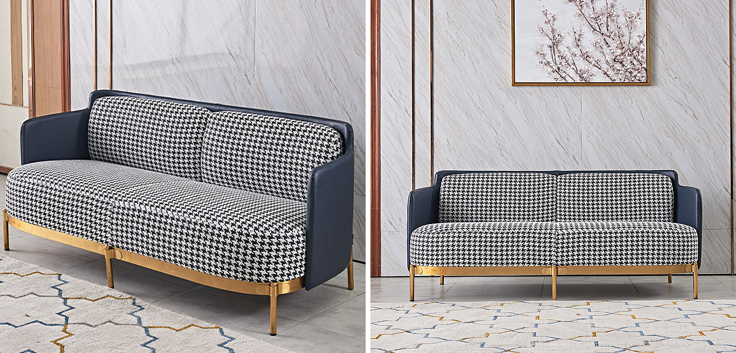 Диван Pied de Poule Blue Sofa Диван Pied de Poule Blue Sofa - Loft-Concept в Рязани