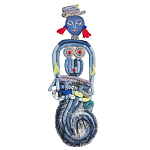 Кукла из одежды и павлопосадских платков Rusalka Blue Jeans варинант исполнения - 1 | Loft Concept в Рязани