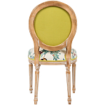 Стул из массива бука бежевый с изображением птиц в саду Beige Green Chinoiserie Blue Bird Chair варинант исполнения - 2 | Loft Concept в Рязани