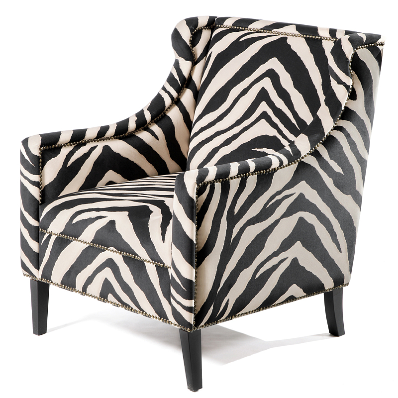 Кресло Chair Jenner Zebra Черно-белый Черный Кресло Chair Jenner Zebra Черно-белый Черный в Рязани | Loft Concept