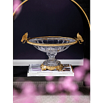 Чаша из прозрачного стекла с бронзовым ободком и фигурками бабочек Eden Garden варинант исполнения - 2 | Loft Concept в Рязани