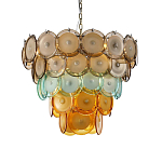 Люстра конусовидная с каскадом из разноцветных круглых подвесов Key Lustar варинант исполнения - 2 | Loft Concept в Рязани