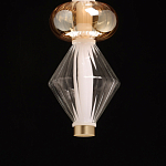 Подвесной светильник с вертикальной композицией из прозрачных и янтарных стеклянных шаров и ромбов Gabriel Scott Luna варинант исполнения - 18 | Loft Concept в Рязани