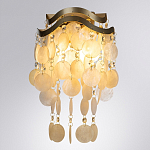 Бра с белыми перламутровыми подвесками и золотистыми волнистыми элементами SHELL варинант исполнения - 1 | Loft Concept в Рязани